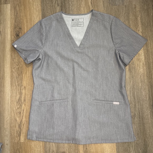 FIGS 2 Pc Set Graphite Gray Catarina Top Medium Kade Cargo Pants Medium Petite - Picture 3 of 13